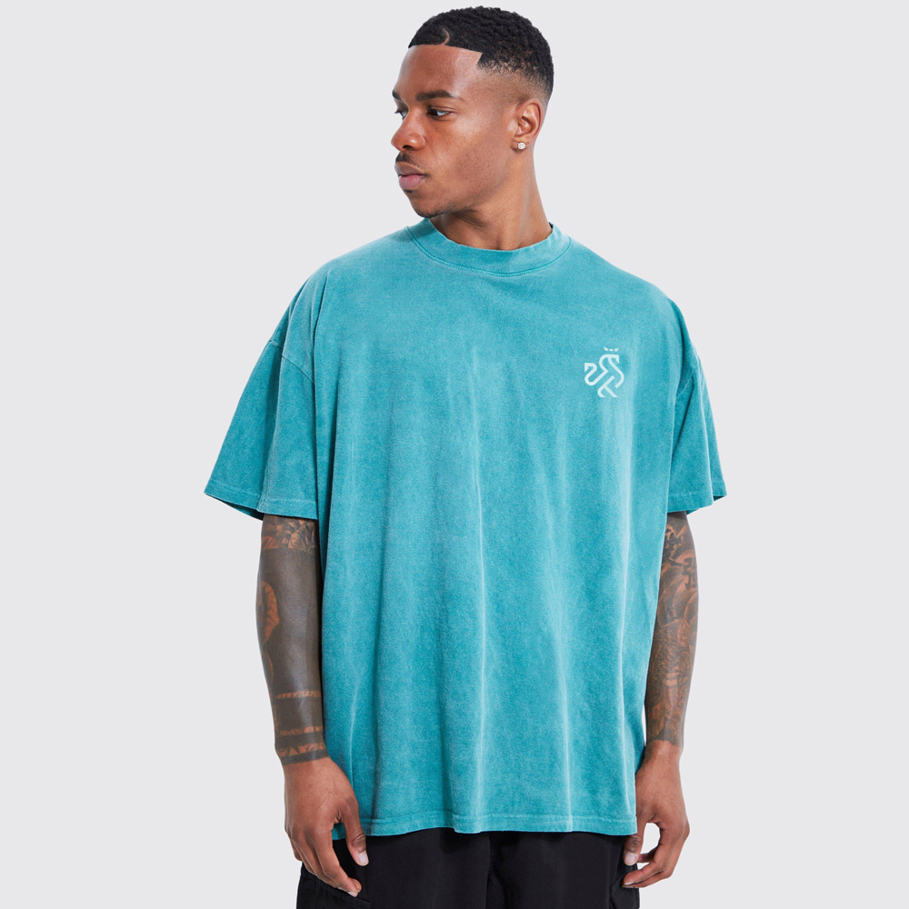 Oversized Floral Line Drawing Scuba T-shirt