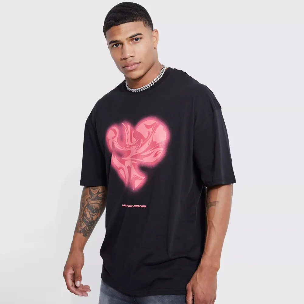 Oversized Washed Wyoming Print T-shirt